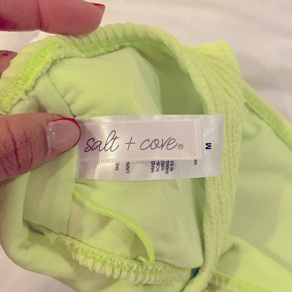 Salt + Cove Bikini Neon Green Size M (6) - Picture 2 of 4
